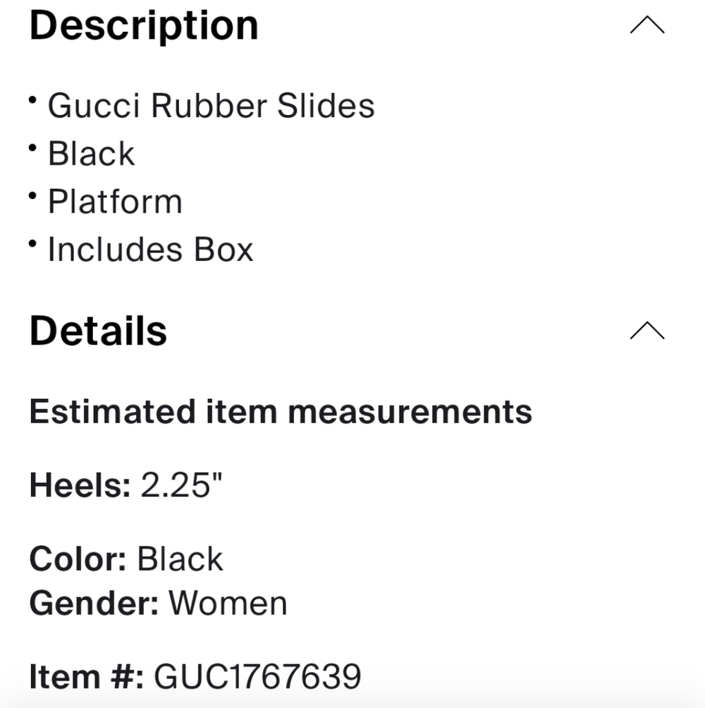 Gucci Rubber Logo Platform Slides - Picture 7 of 7